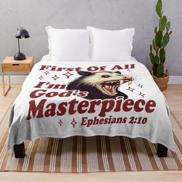 Item preview, Funny Raccoon First Of All I'm God's Masterpiece Men designed and sold by Galactic-Sketch.