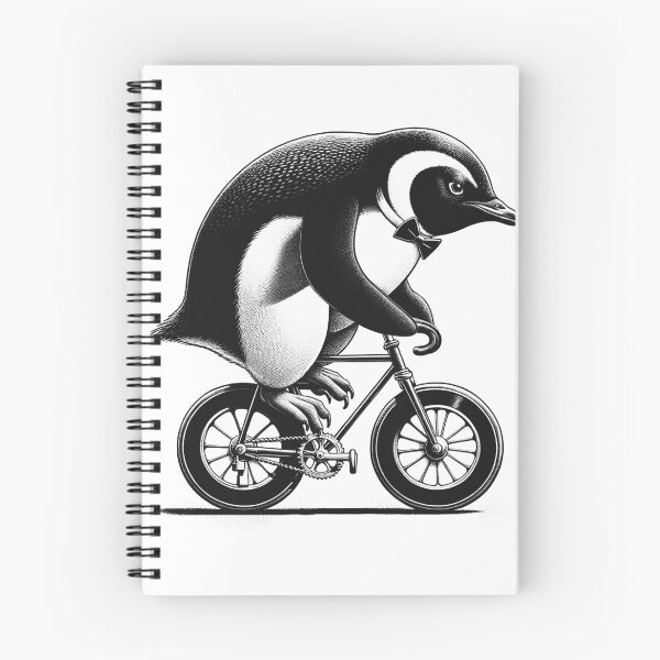 Artikelvorschau, Pinguin Fahrrad fahren Biker Fahrradliebhaber Biking entworfen und verkauft von Kimberley King Art King Art.