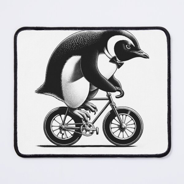 Item preview, Penguin Riding Bike Biker Bicycle Lover Biking designed and sold by Kimberley King Art  King Art.