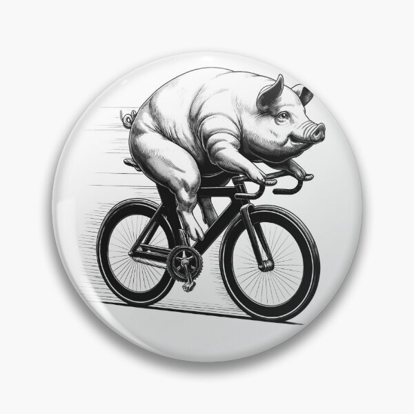 Item preview, Pig Riding Bike Biker Bicycle Lover Biking designed and sold by Kimberley King Art  King Art.