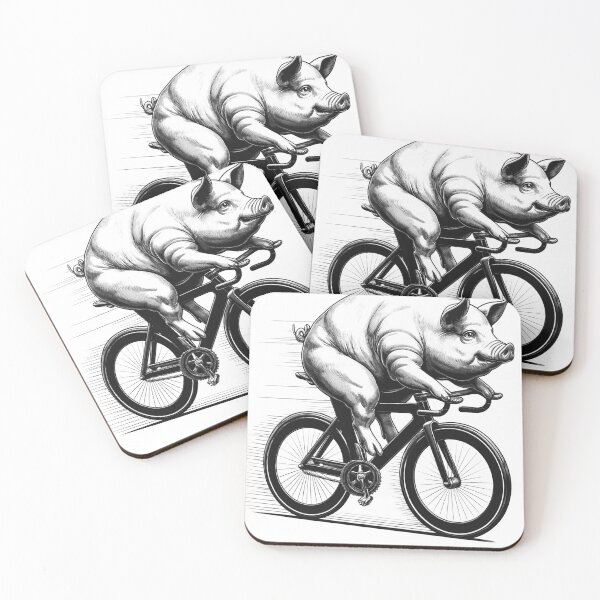 Item preview, Pig Riding Bike Biker Bicycle Lover Biking designed and sold by Kimberley King Art  King Art.