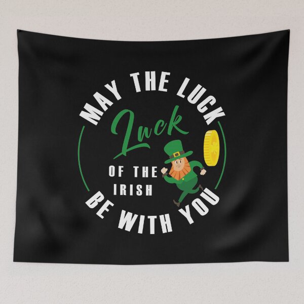 Item preview, St. Patrick's Day, funny leprechaun running in front of a pursuing gold coin, white circular text designed and sold by Martapp.