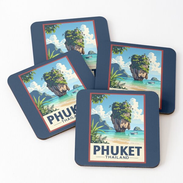 Item preview, A Pop Art Travel Print of Phuket - Thailand designed and sold by StudioRedKoala.