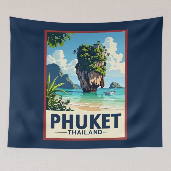 Item preview, A Pop Art Travel Print of Phuket - Thailand designed and sold by StudioRedKoala.