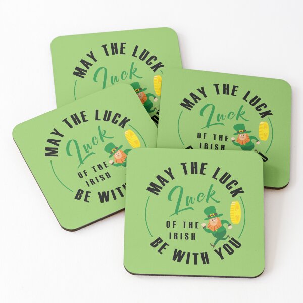 Item preview, St. Patrick's Day, funny leprechaun running in front of a gold coin chasing him, black circular text designed and sold by Martapp.