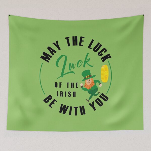Item preview, St. Patrick's Day, funny leprechaun running in front of a gold coin chasing him, black circular text designed and sold by Martapp.