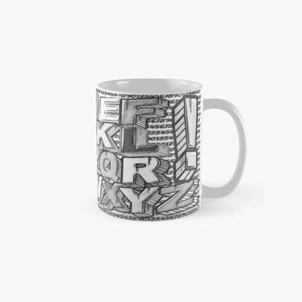 Aperçu de l'œuvre Alphabet. Modèle 2 noir et blanc. créée et vendue par Vinidal.