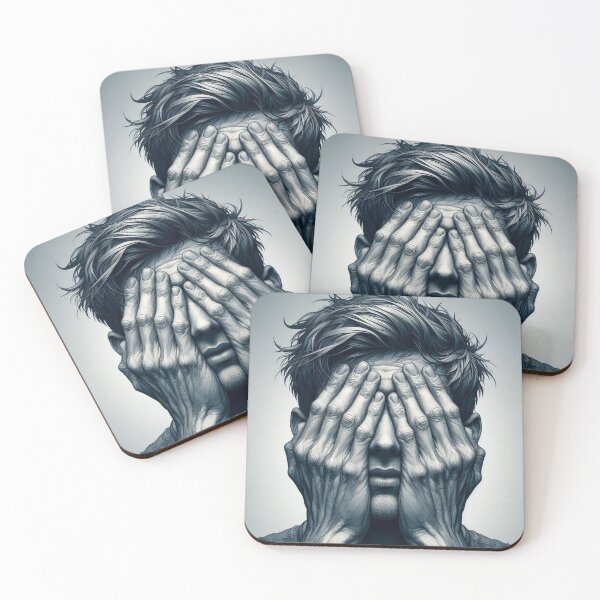 Item preview, Both hands cover the eyes designed and sold by APOLLO TWENTY ONE.