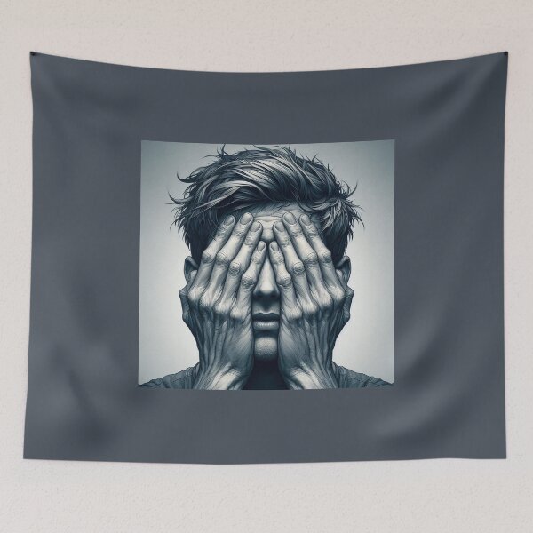 Item preview, Both hands cover the eyes designed and sold by APOLLO TWENTY ONE.