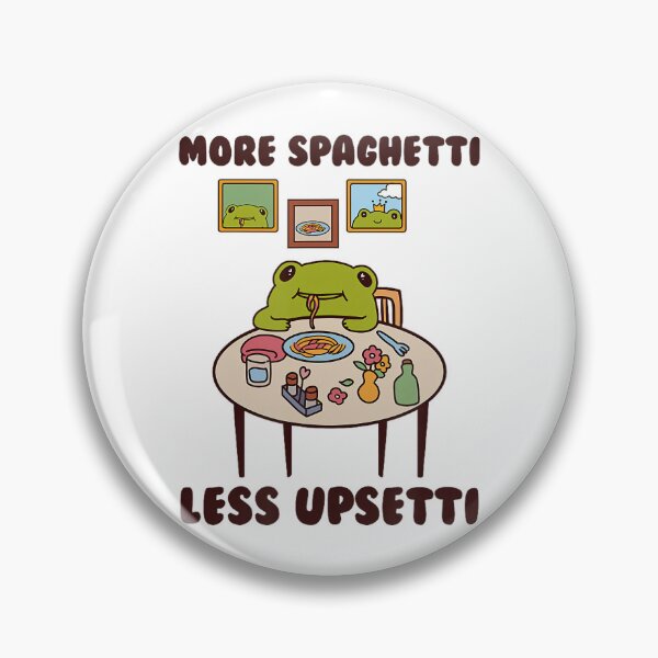 Item preview, Frog Savoring A Plate Of Pasta More Spaghetti Less Upsetti designed and sold by DreamyNature.