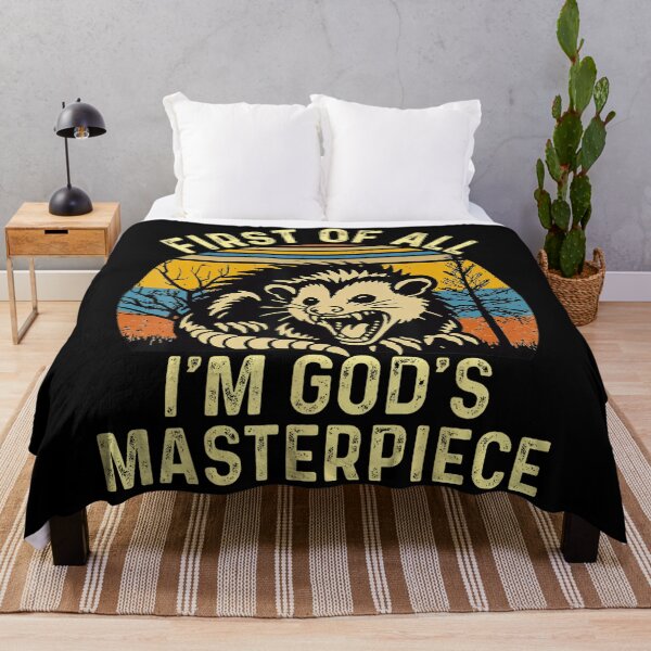 Item preview, Opossum First Of All I'm God's Masterpiece Funny Saying designed and sold by Galactic-Sketch.