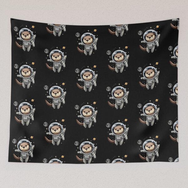 Item preview, Modern Trendy Funny Cute Otter Astronaut in Space  designed and sold by SOUFIANE1991.