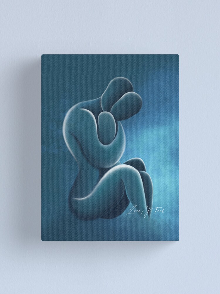 Thumbnail 1 of 3, Canvas Print, The Last Embrace – Emotional Figurative Art by Lara J. Trad designed and sold by Larajtrad.