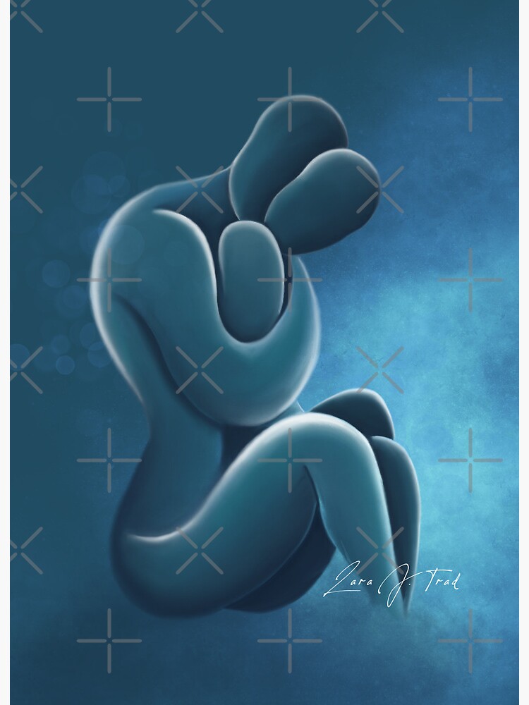 Thumbnail 2 of 2, Art Board Print, The Last Embrace – Emotional Figurative Art by Lara J. Trad designed and sold by Larajtrad.