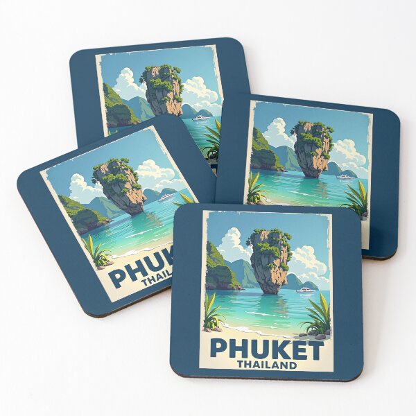 Item preview, A Pop Art Travel Print of Phuket - Thailand designed and sold by StudioRedKoala.