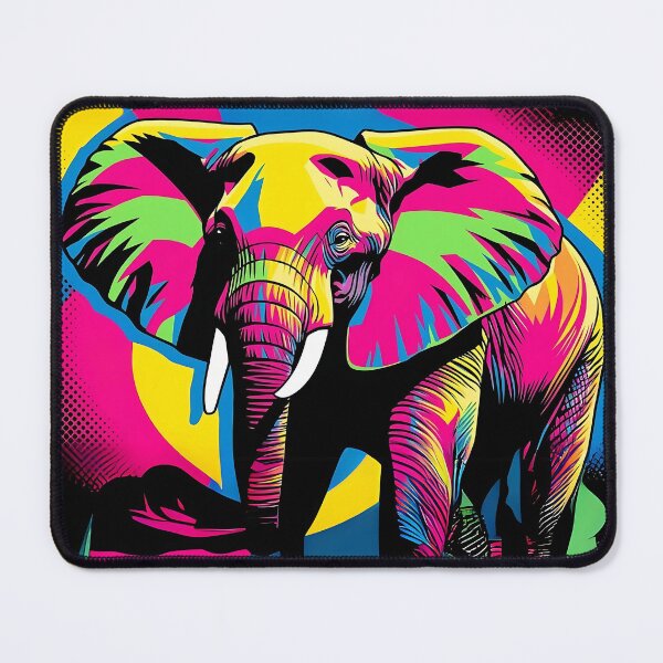 Item preview, Bright Fun Colourful Pop Art Elephant designed and sold by PaperCraftersUk.