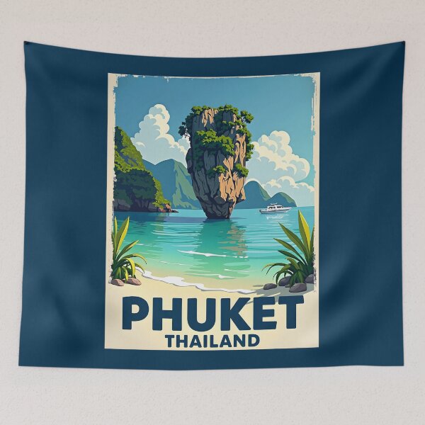 Item preview, A Pop Art Travel Print of Phuket - Thailand designed and sold by StudioRedKoala.
