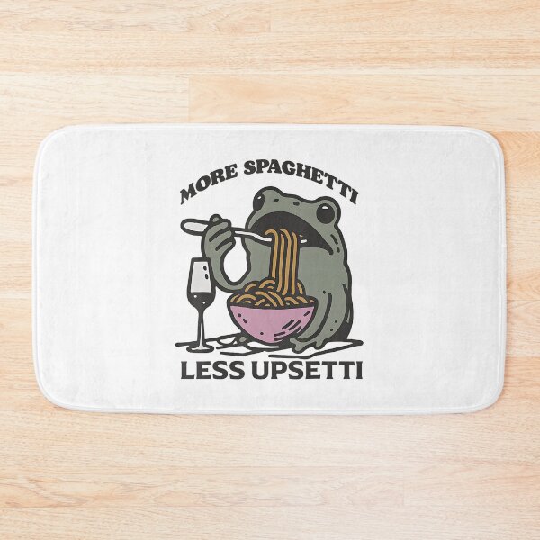 Item preview, Funny Spaghetti Lover Frog More Spaghetti Less Upsetti designed and sold by DreamyNature.
