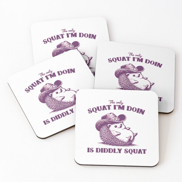Item preview, The Only Squat I'm Doing – Funny Raccoon Gym Joke designed and sold by Colorful-Garden.
