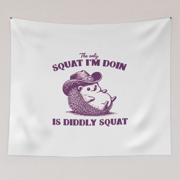 Item preview, The Only Squat I'm Doing – Funny Raccoon Gym Joke designed and sold by Colorful-Garden.