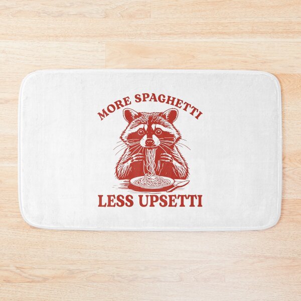 Item preview, Funny Spaghetti Lover Raccoon More Spaghetti Less Upsetti designed and sold by DreamyNature.