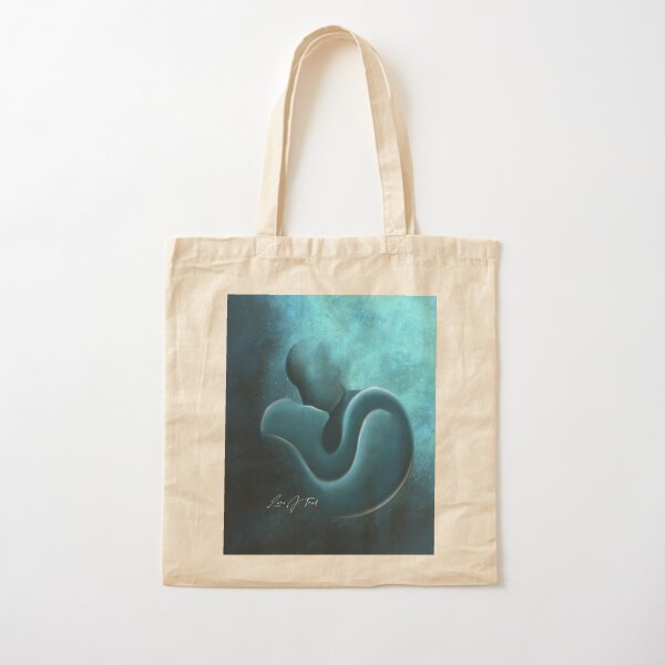May’s Full Moon – Ethereal Surrealist Artwork by Lara J. Trad Cotton Tote Bag