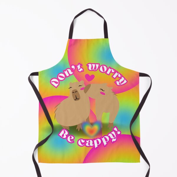 Item preview, Capybara, don't worry be cappy, cute, colorful, animals, rainbow, pink designed and sold by Eternity Eventually.