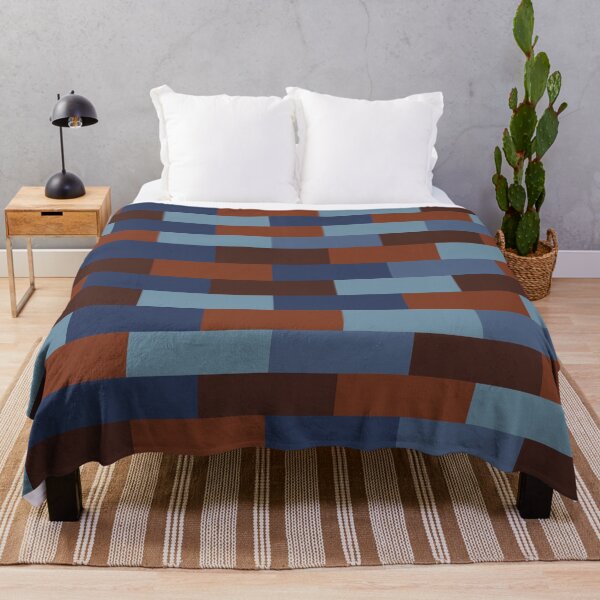 Item preview, Blue and Brown Geometric Rectangles designed and sold by OneThreeSix.