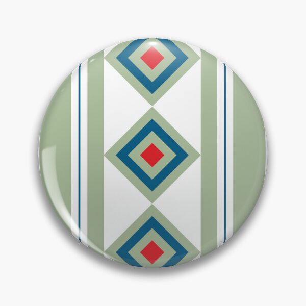 Item preview, Minimalist Stripy Chain of Diamonds Pattern, Green, Blue and Red designed and sold by scome.