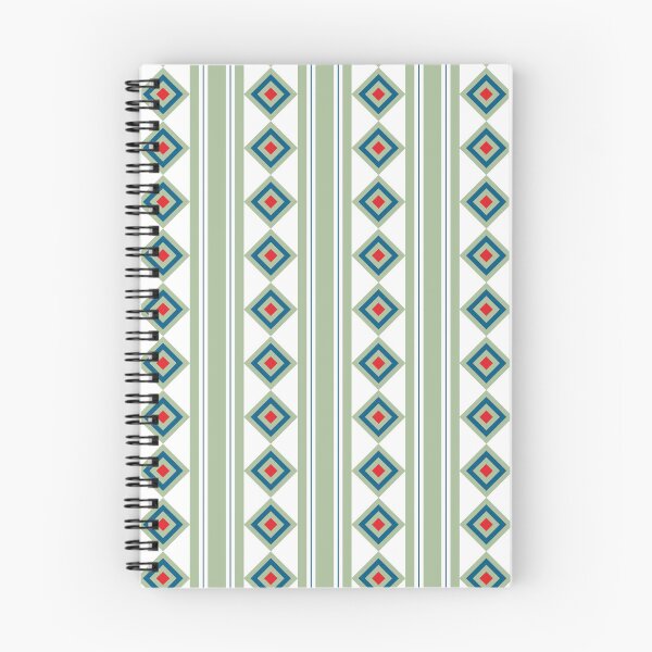 Item preview, Minimalist Stripy Chain of Diamonds Pattern, Green, Blue and Red designed and sold by scome.