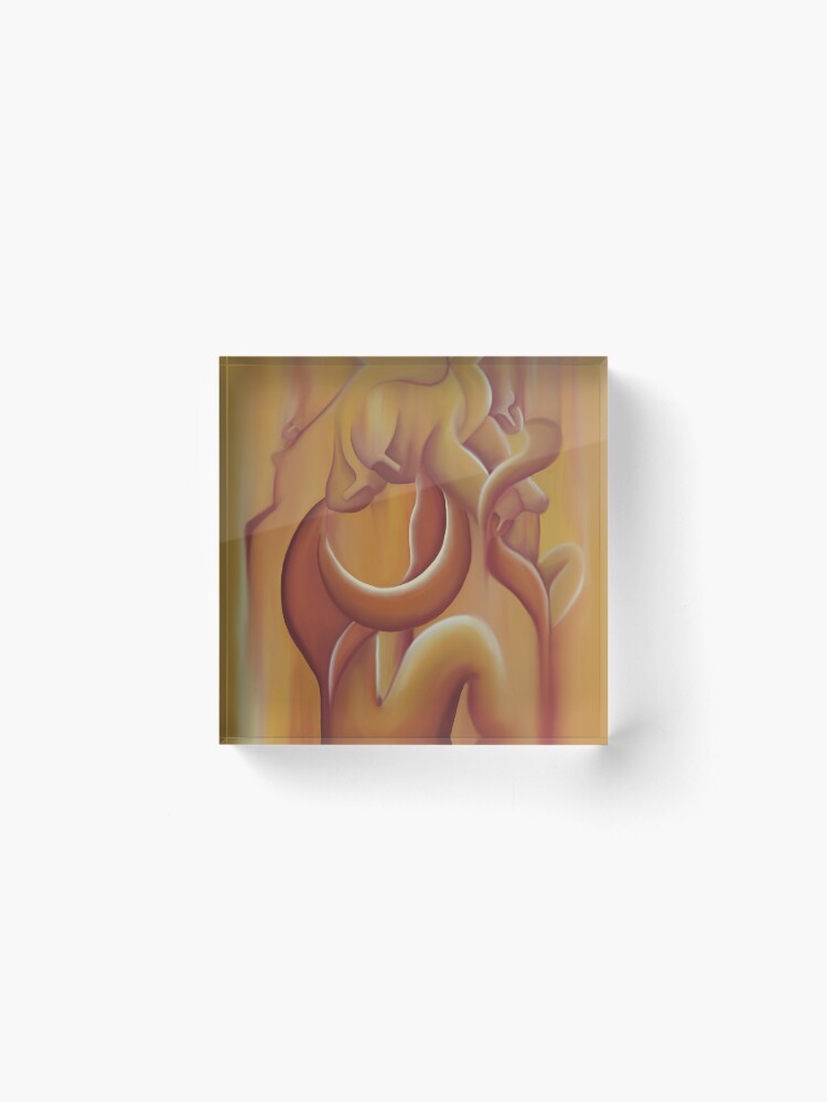 Thumbnail 2 of 5, Acrylic Block, Zeal (Ember) – Surreal Fluid Art by Lara J. Trad designed and sold by Larajtrad.