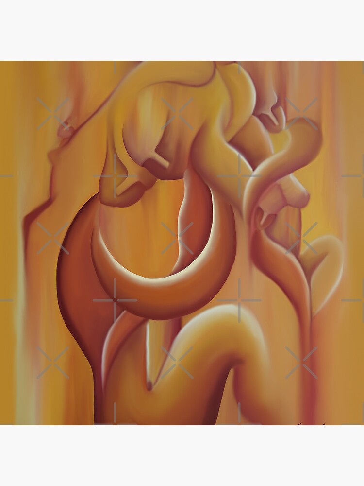 Thumbnail 5 of 5, Acrylic Block, Zeal (Ember) – Surreal Fluid Art by Lara J. Trad designed and sold by Larajtrad.