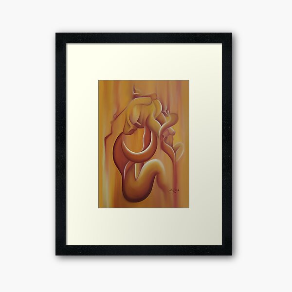 Zeal (Ember) – Surreal Fluid Art by Lara J. Trad Framed Art Print