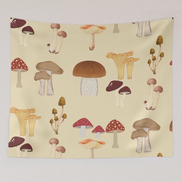 Item preview, Illustration of different types of mushrooms. designed and sold by A-Szczesniak.
