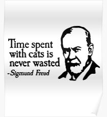 Time spent with cats is never wasted Sigmund Freud Poster