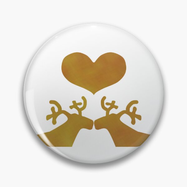 Item preview, Golden Reindeer couple on white designed and sold by CreaTwinkles.