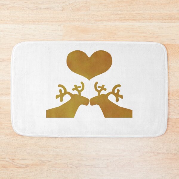 Item preview, Golden Reindeer couple on white designed and sold by CreaTwinkles.