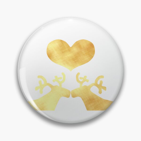 Item preview, Golden Reindeer couple on white designed and sold by CreaTwinkles.