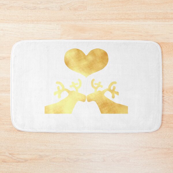 Item preview, Golden Reindeer couple on white designed and sold by CreaTwinkles.