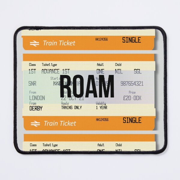 Item preview, Wander Roam Repeat Retro Ticket Wall Art, Dopamine Decor, Trip Reveal, London Train Ticket, European Vacation designed and sold by DazzledPenguin.