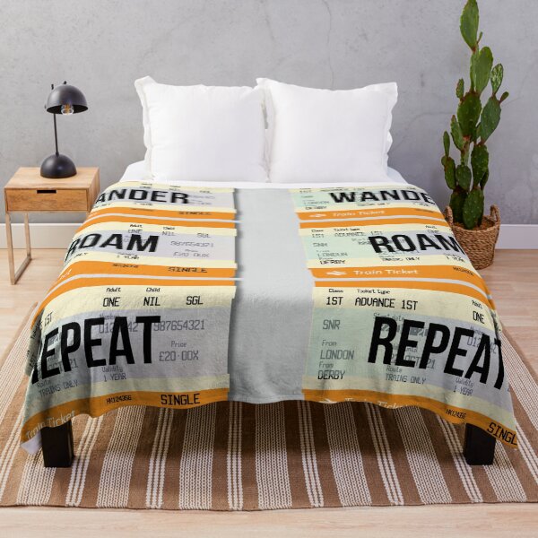 Item preview, Wander Roam Repeat Retro Ticket Wall Art, Dopamine Decor, Trip Reveal, London Train Ticket, European Vacation designed and sold by DazzledPenguin.