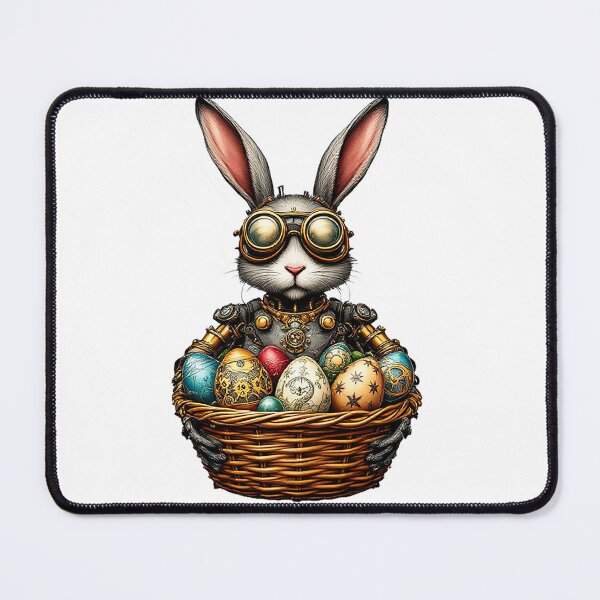 Item preview, Steampunk Easter bunny with basket designed and sold by Anne-Abadie.