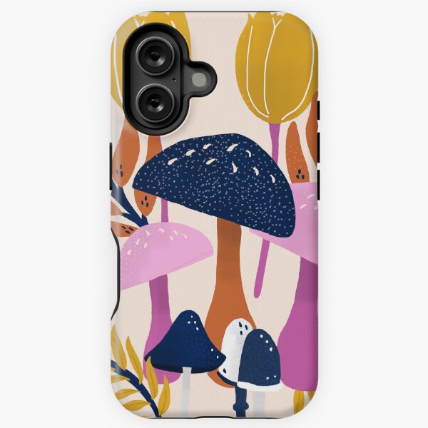 Vista previa del artículo con la obra «Hongos mágicos Mimosa», diseñado y vendido por Shell Doodles Art.