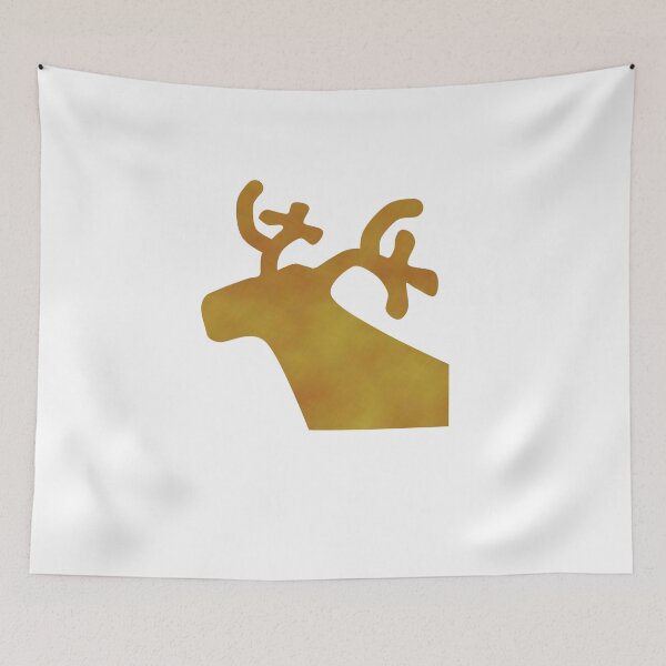Item preview, Golden Reindeer on white designed and sold by CreaTwinkles.
