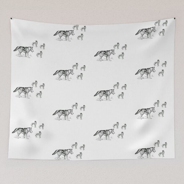 Item preview, Wolf Pack – Monochrome Wilderness Art designed and sold by KA-Design-Art.