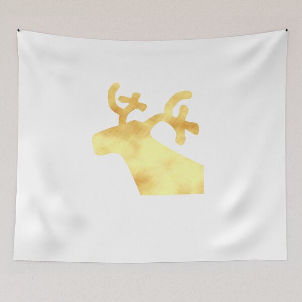 Item preview, Golden Reindeer on white designed and sold by CreaTwinkles.