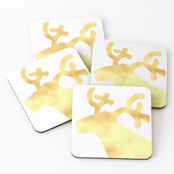 Item preview, Golden Reindeer on white designed and sold by CreaTwinkles.