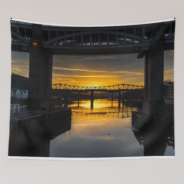 Item preview, Sunset Over the River Tyne with Bridges designed and sold by David Patterson.
