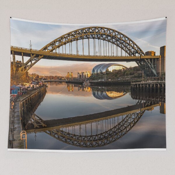 Item preview, Iconic Bridges Reflecting on the River Tyne at Sunset designed and sold by David Patterson.