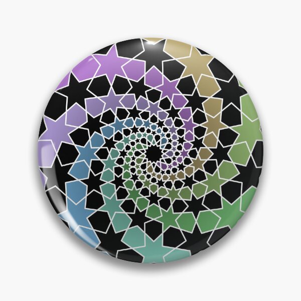 Item preview, 14-fold fractal spiral geometric design designed and sold by mathemartiste.